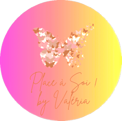 Le logo de Place à Soi by Valeria représentant un papillon composé de pleins de petits papillons.